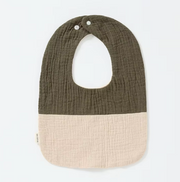 Baby Bib - Olive & Sand