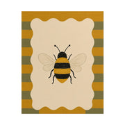 Bumblebee Illustration Rolled Poster | Striped Bee Art Print