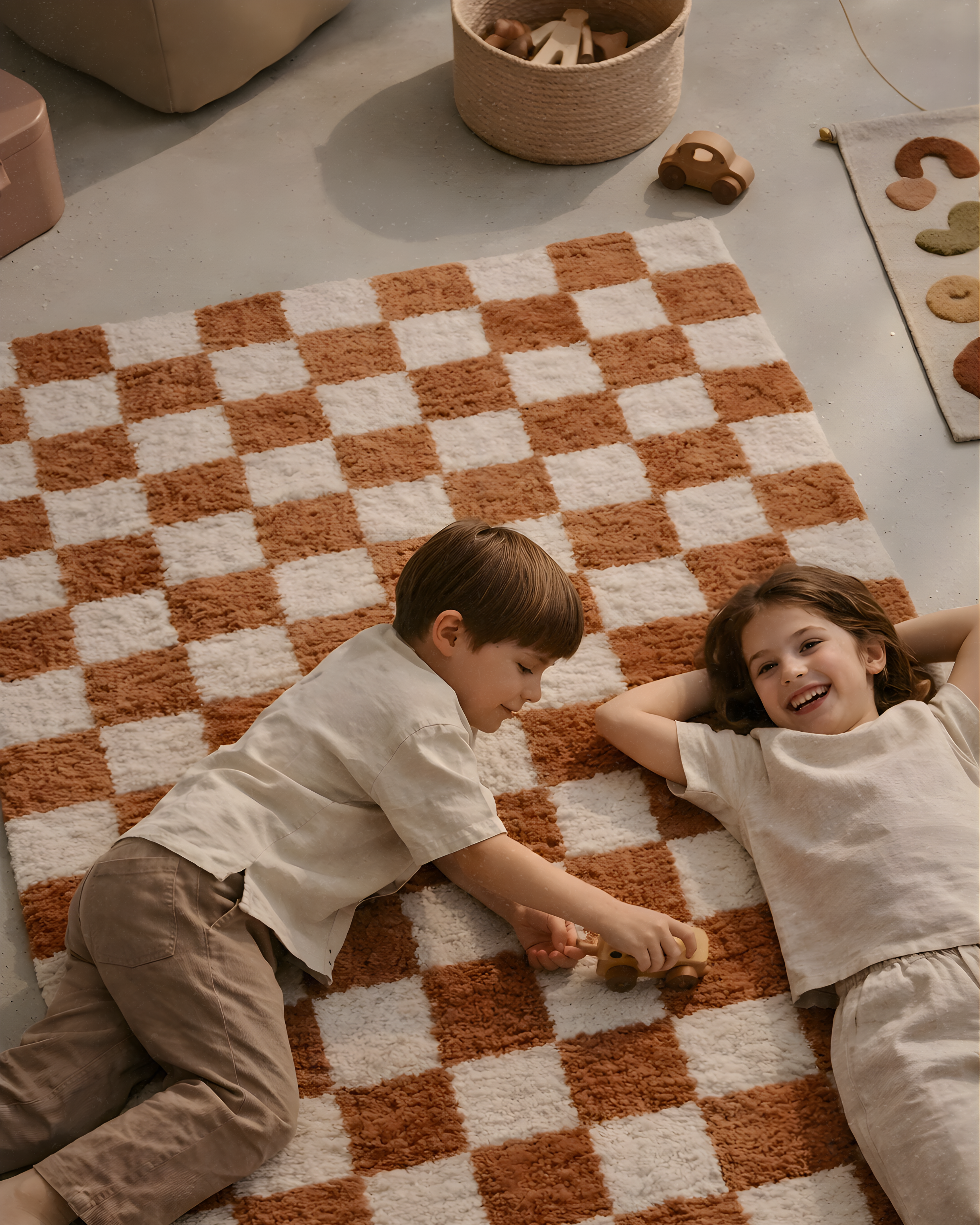 Rustic Check Rug