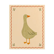 Folk Art Goose Rolled Poster | Nursery Wall Art, Farmhouse Decor
