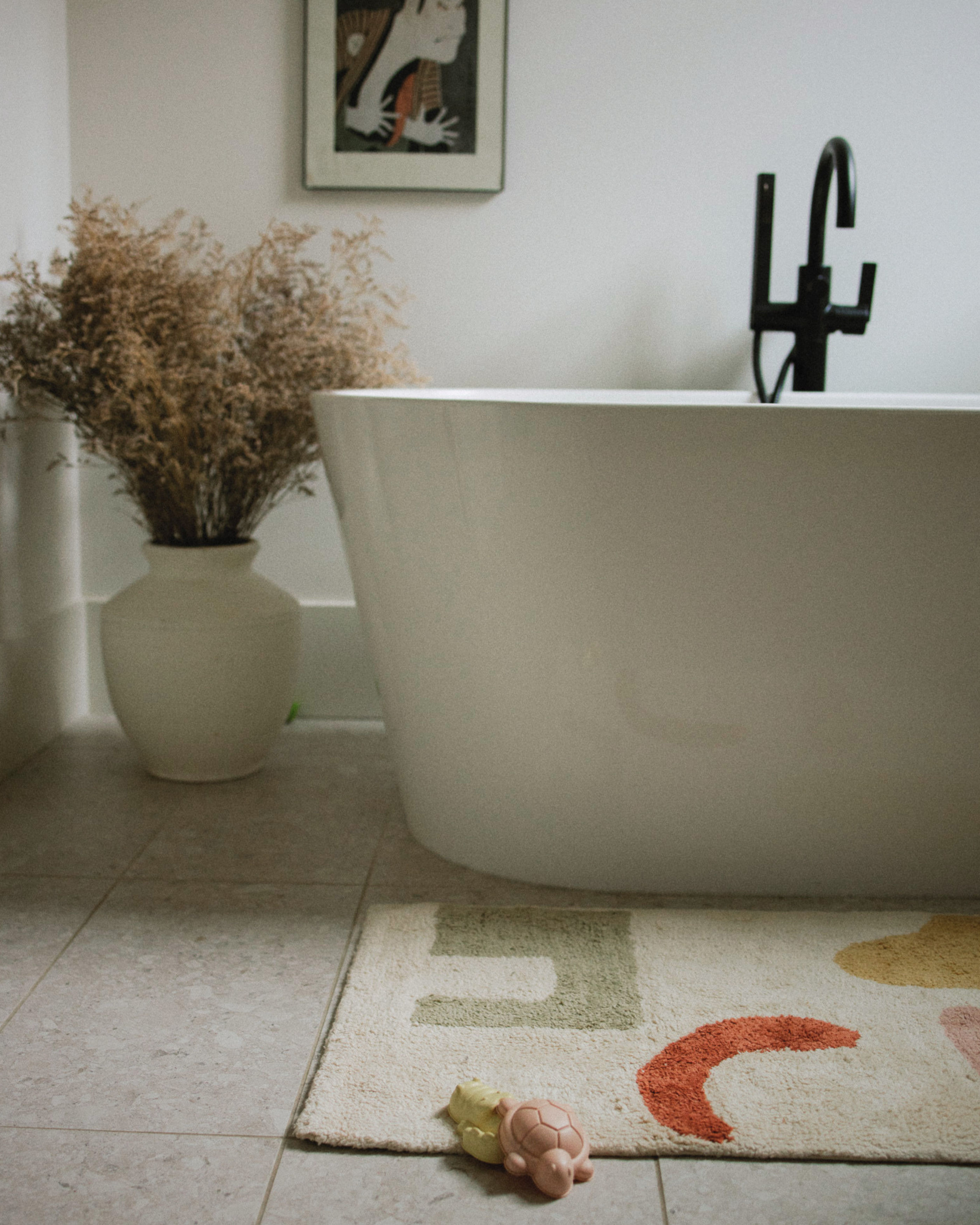 Abstract Shapes Tufted Bath Mat