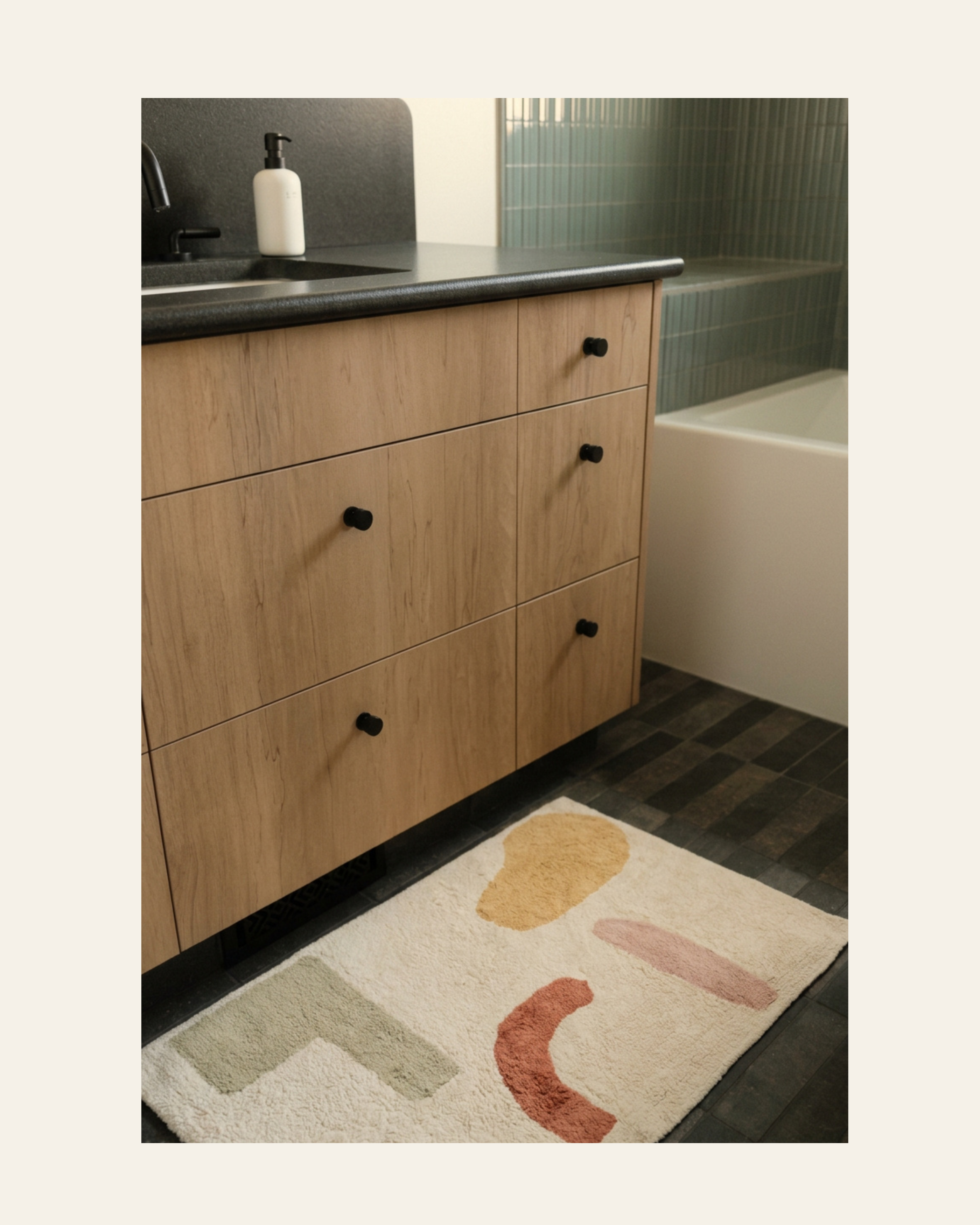 Abstract Shapes Tufted Bath Mat