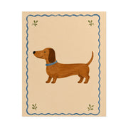 Dachshund Illustration Rolled Poster | Cute Sausage Dog Wall Art