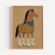 Cowboy Horse Wall Art Poster