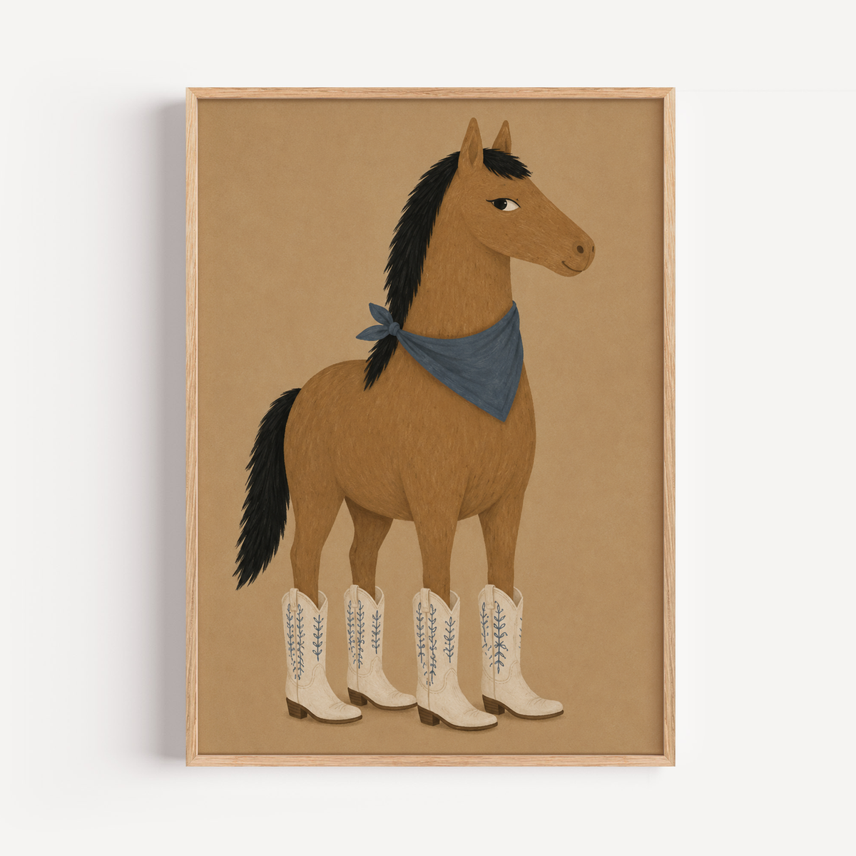 Cowboy Horse Wall Art Poster