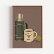 Tennis Coffee Wall Art Poster