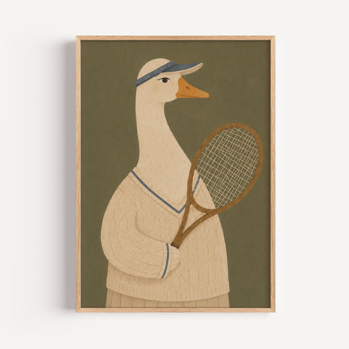 Tennis Goose Wall Art Poster