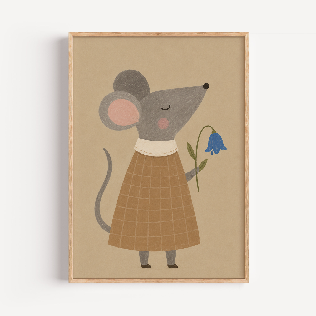 Mouse Wildflower Wall Art Poster