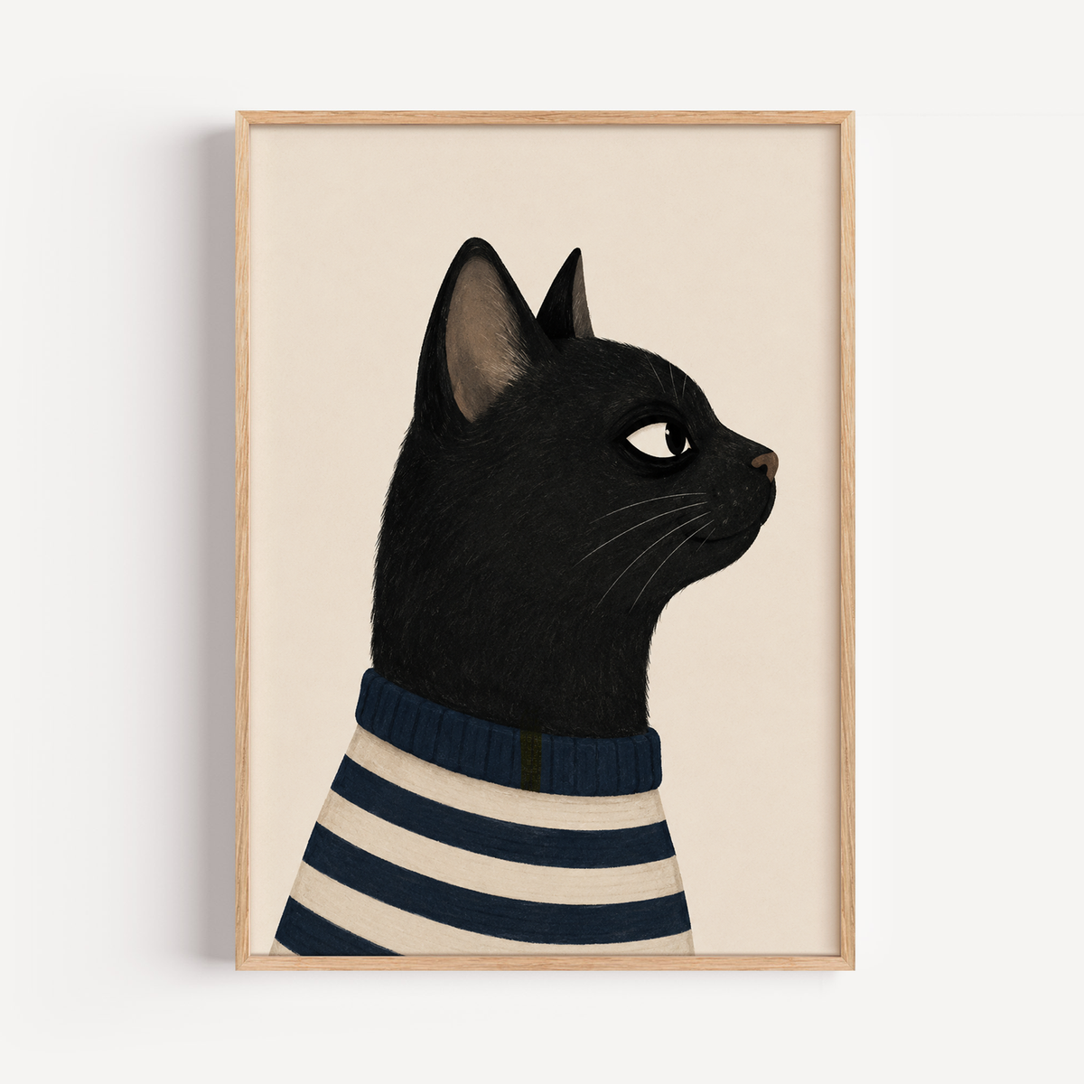 Black Cat Wall Art Poster