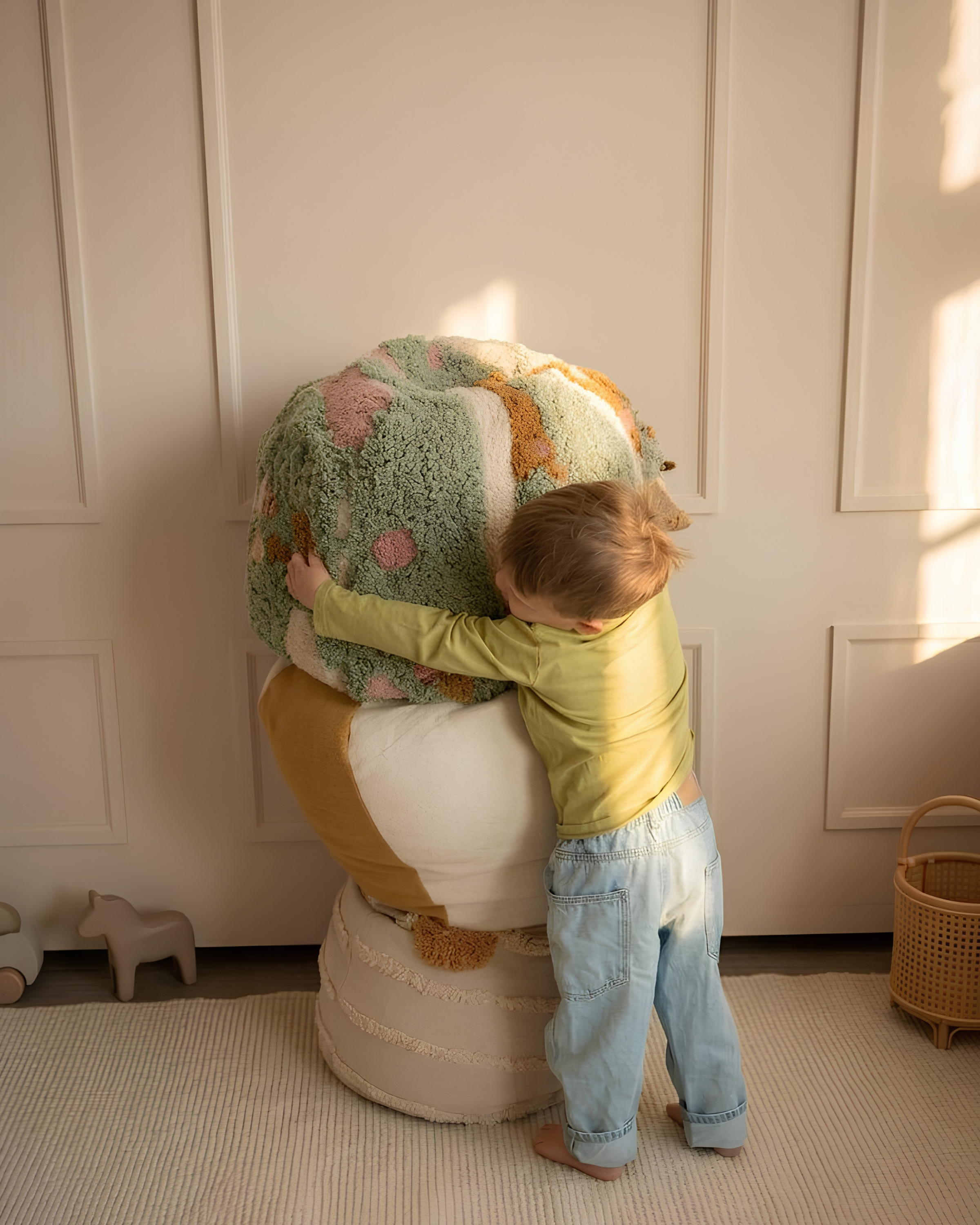 Meadow Play Textured Pouf