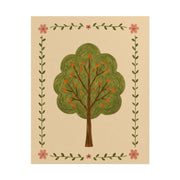 Hand-Drawn Flower Border Tree Poster | Rolled Poster