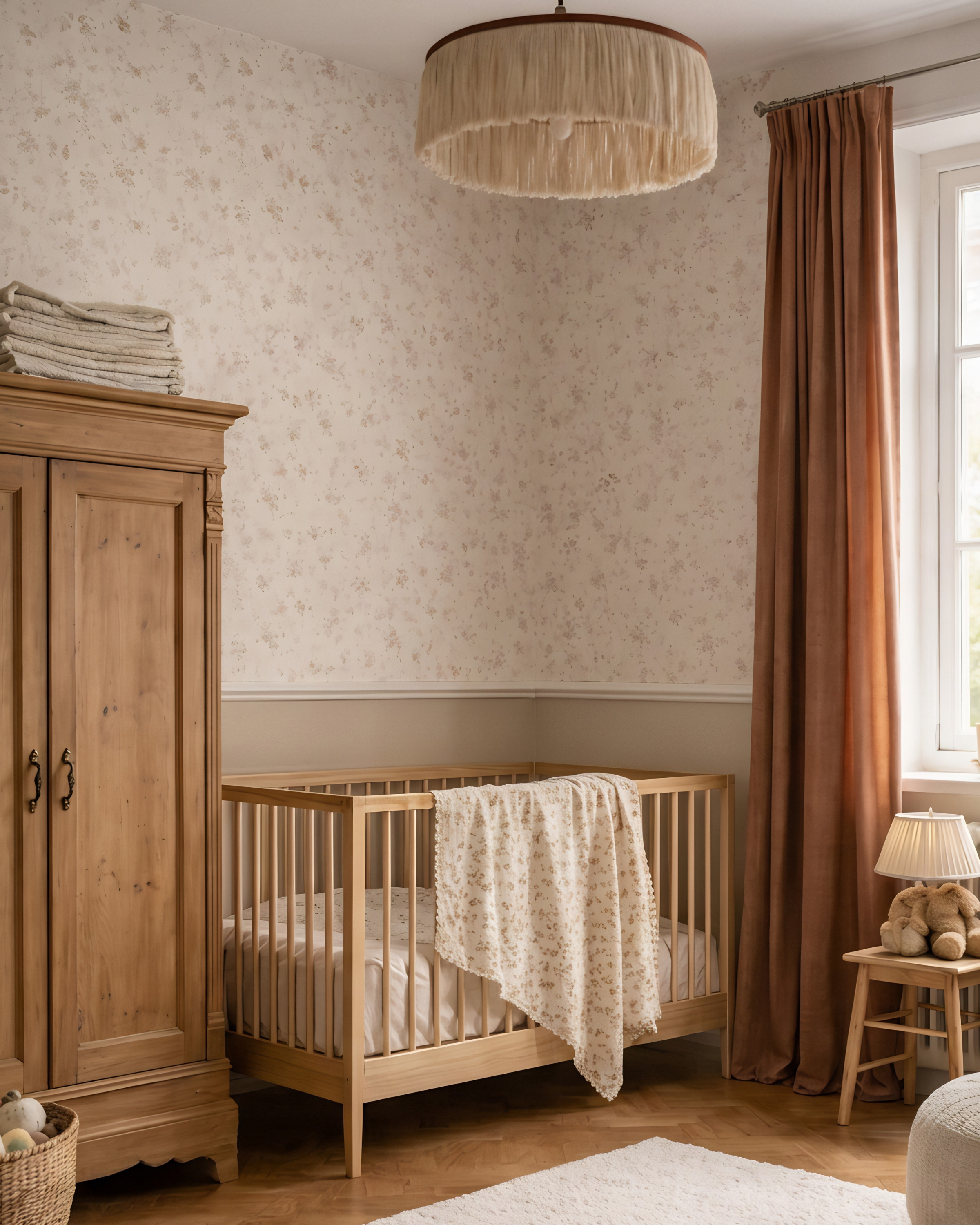 Double-Layer Cotton Muslin Swaddle Blanket – Vintage Floral