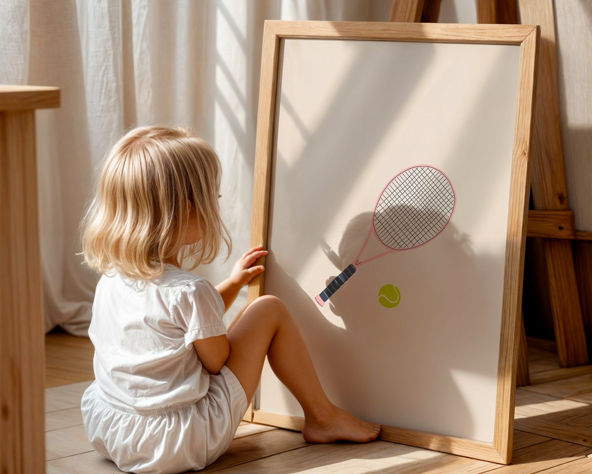 Head Racket Poster Racket Poster | Kids Decor and Wall Art Poster | JUJA Kids
