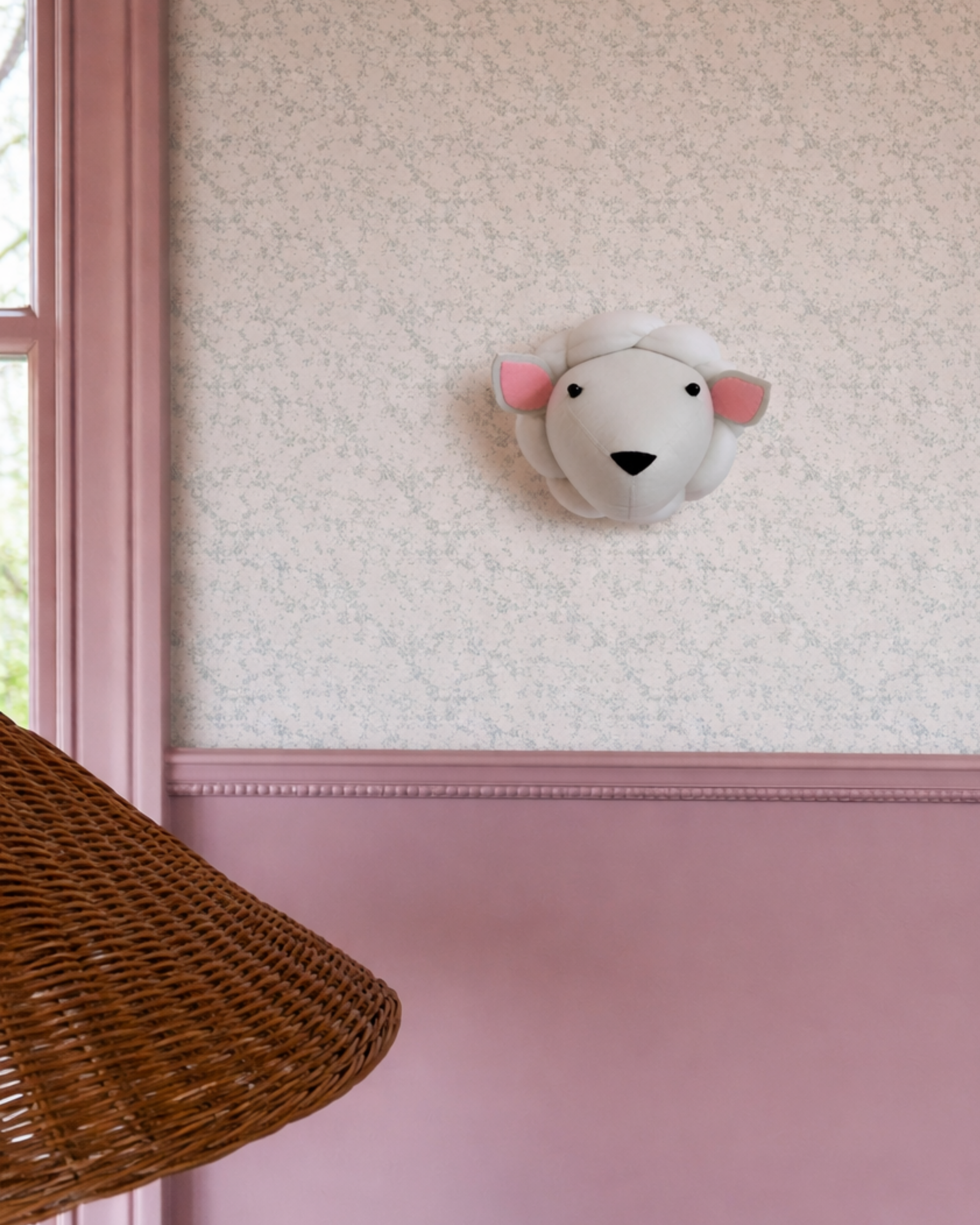 Lolly the Lamb – Felt Animal Wall Mount