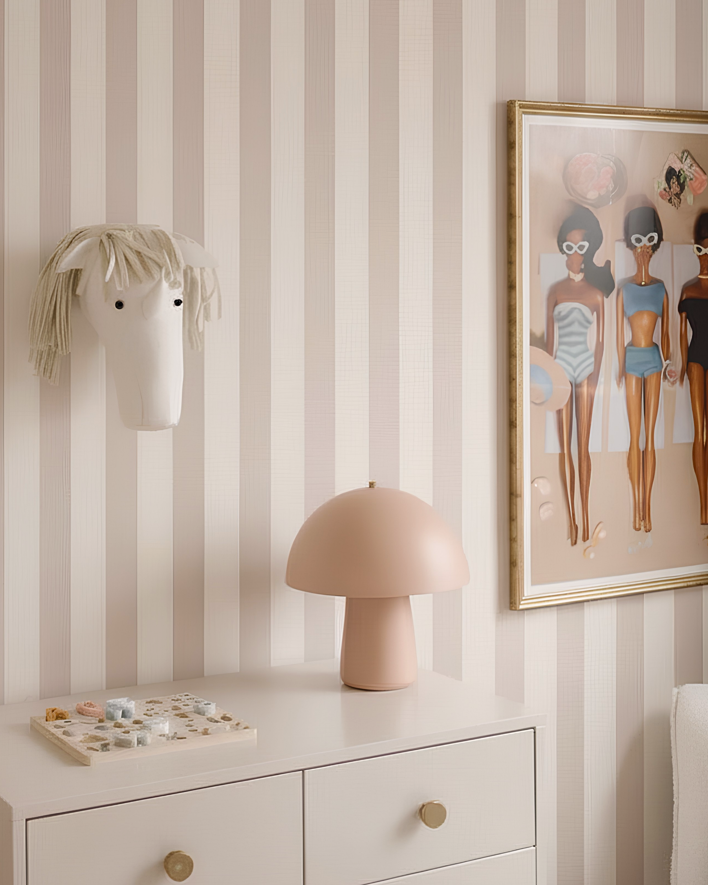 Luna the Unicorn – Felt Animal Wall Mount
