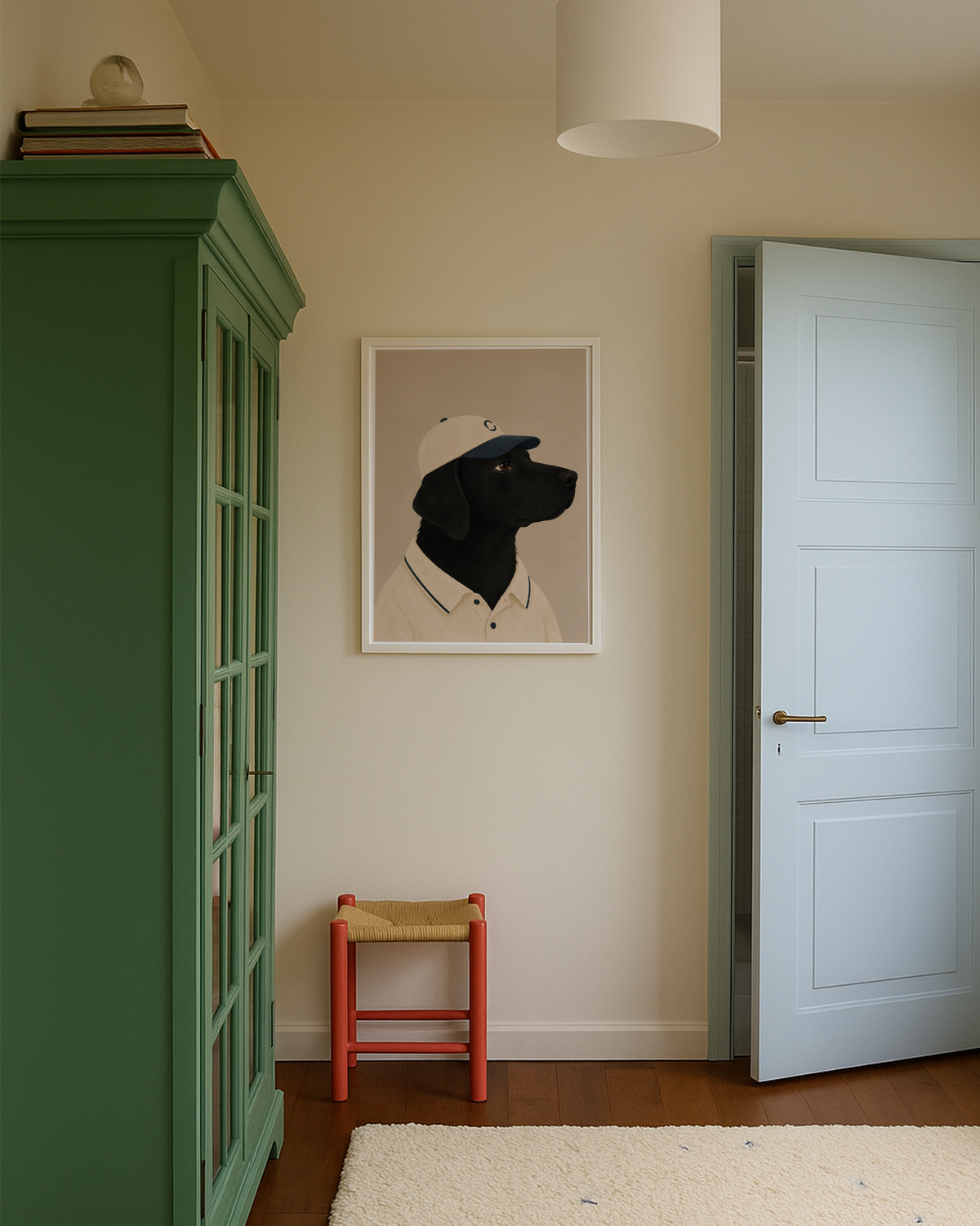 Labrador Baseball Wall Art Poster