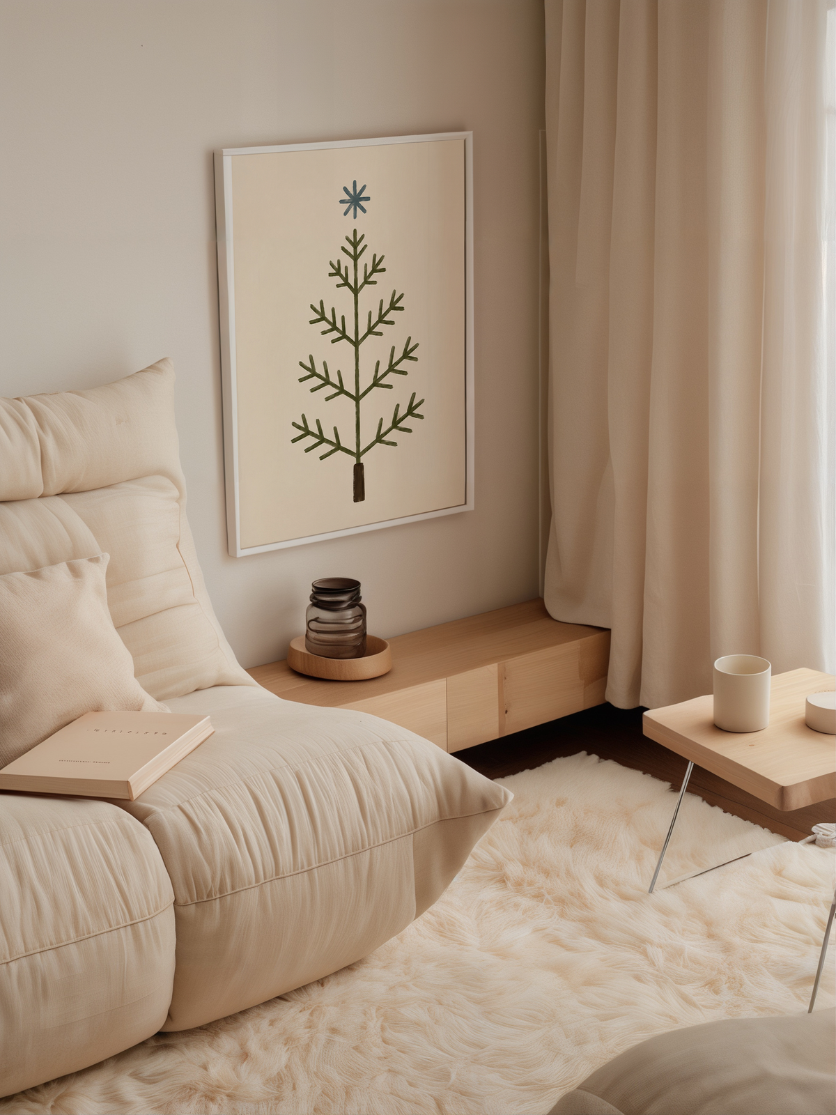 Minimalist Christmas Tree Wall Art Poster
