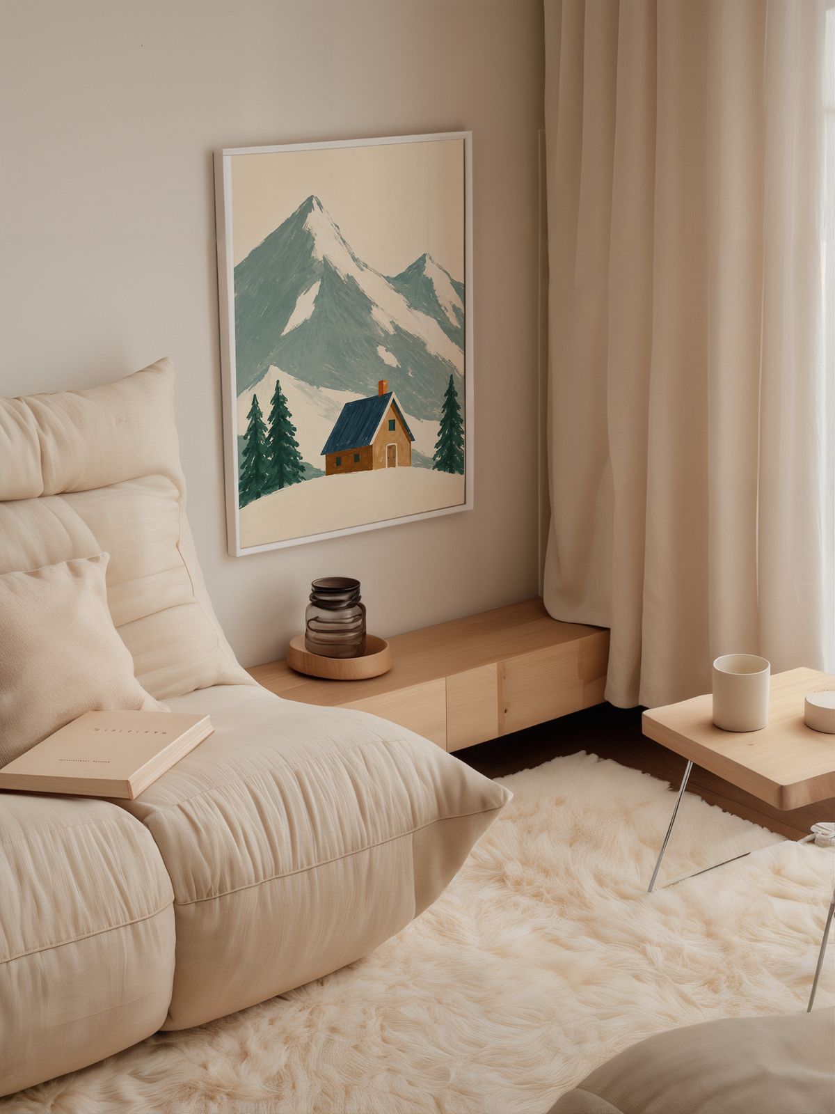 Mountain Cabin Wall Art Poster