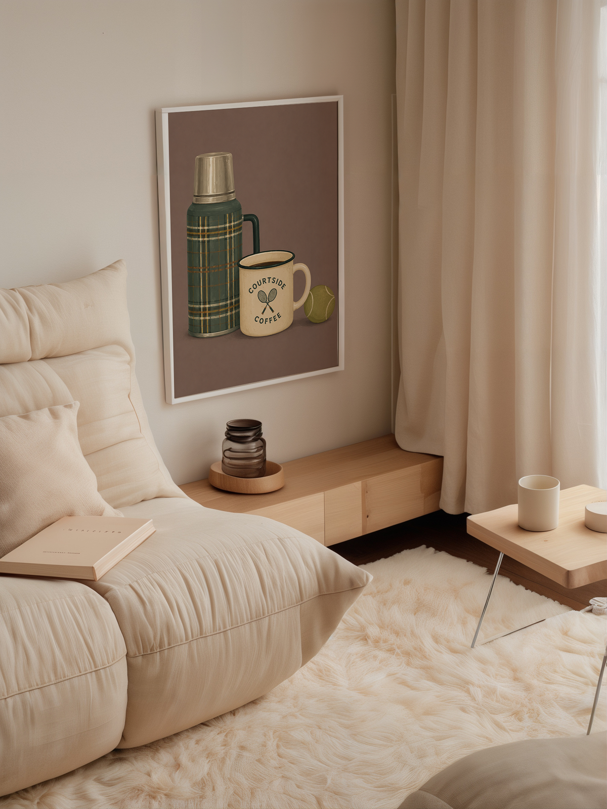 Tennis Coffee Wall Art Poster