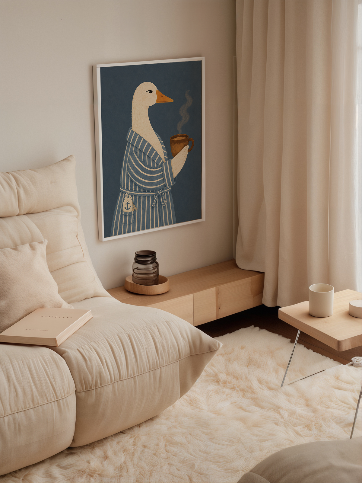 Cozy Goose Wall Art Poster