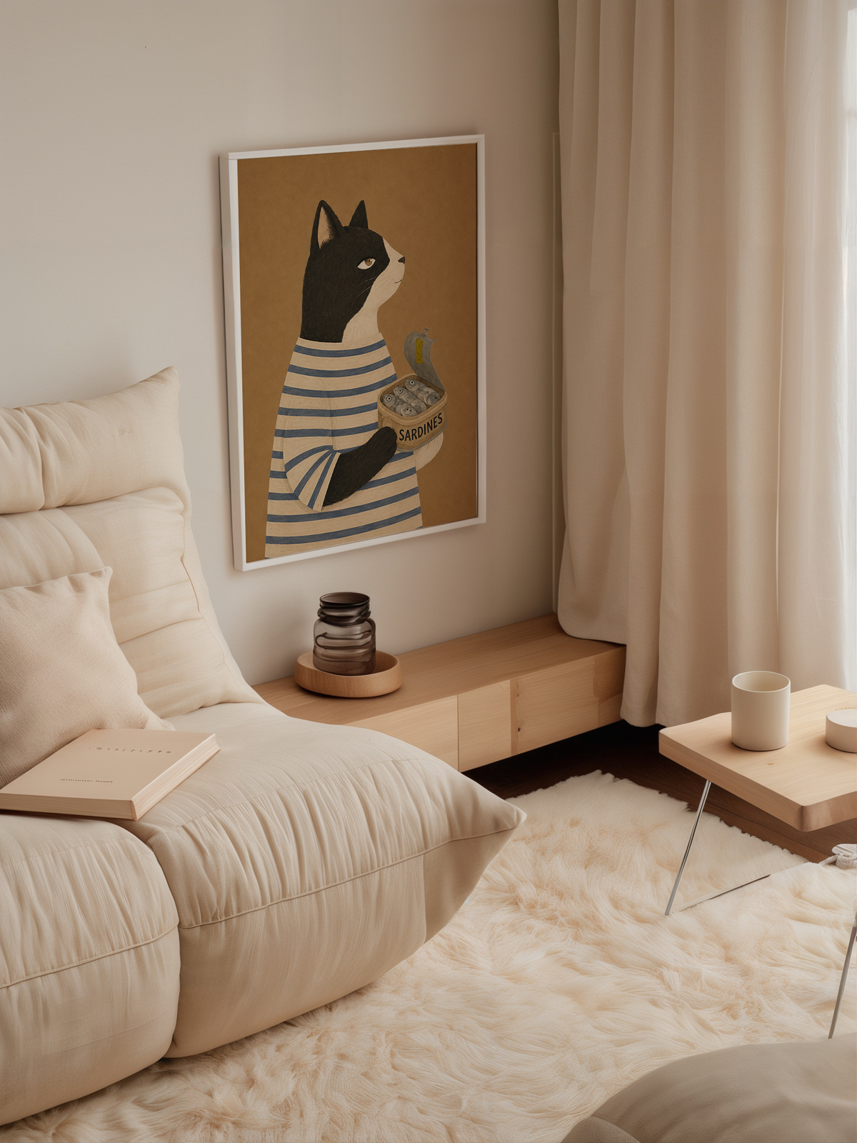 Sailor Cat Wall Art Poster