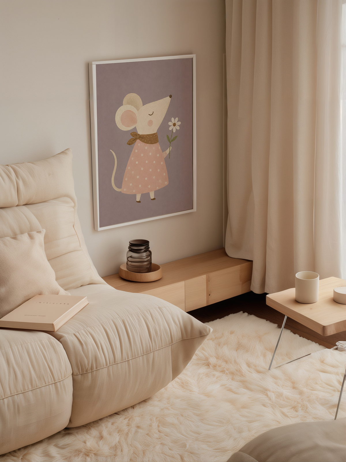 Mouse Daisy Wall Art Poster