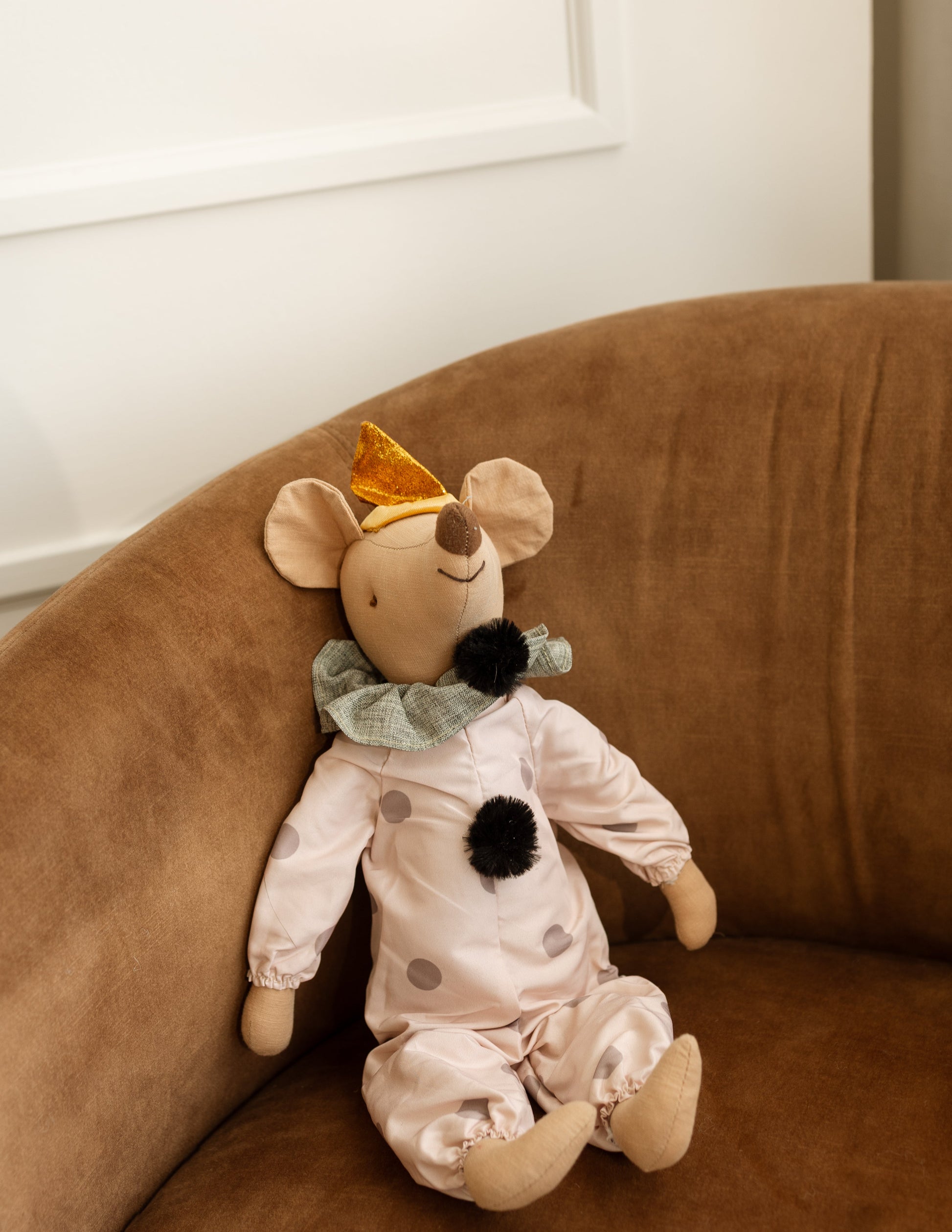 Whimsy Mouse Plush - Polka Dot