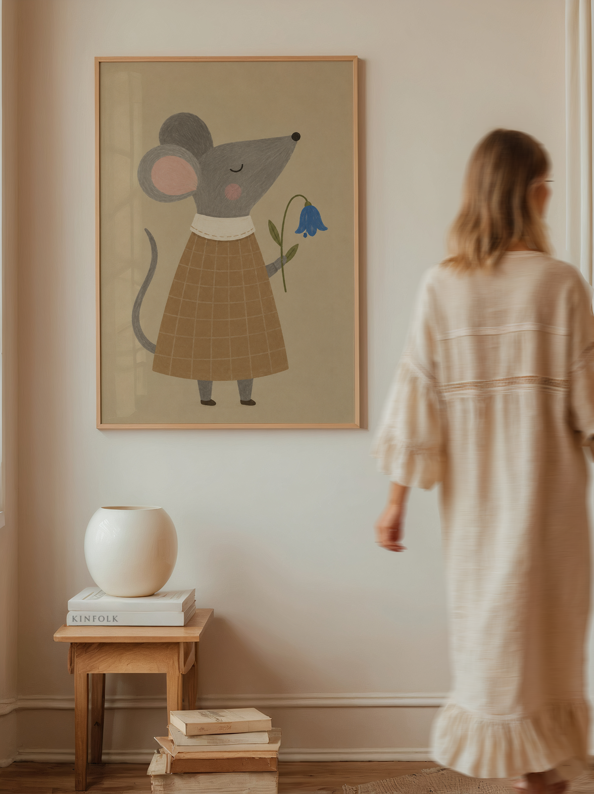 Mouse Wildflower Wall Art Poster