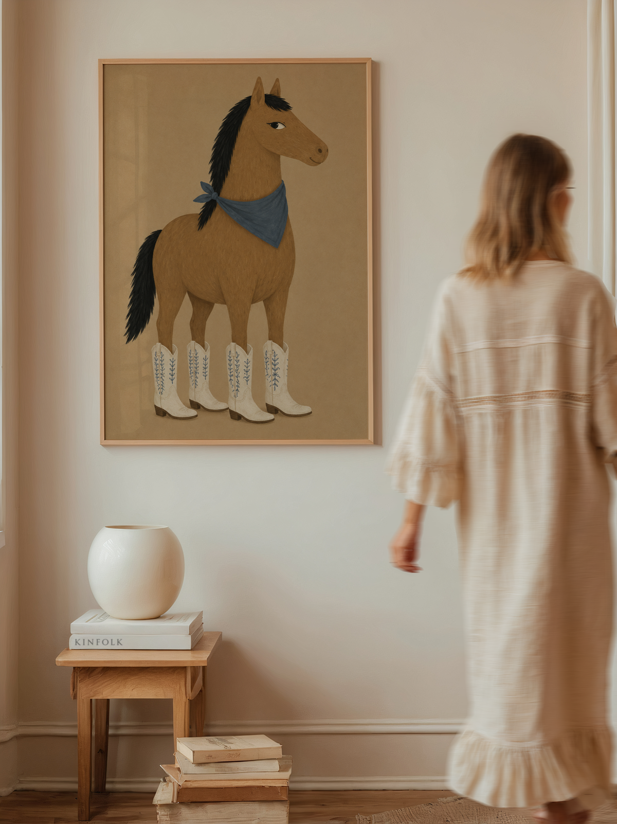 Cowboy Horse Wall Art Poster