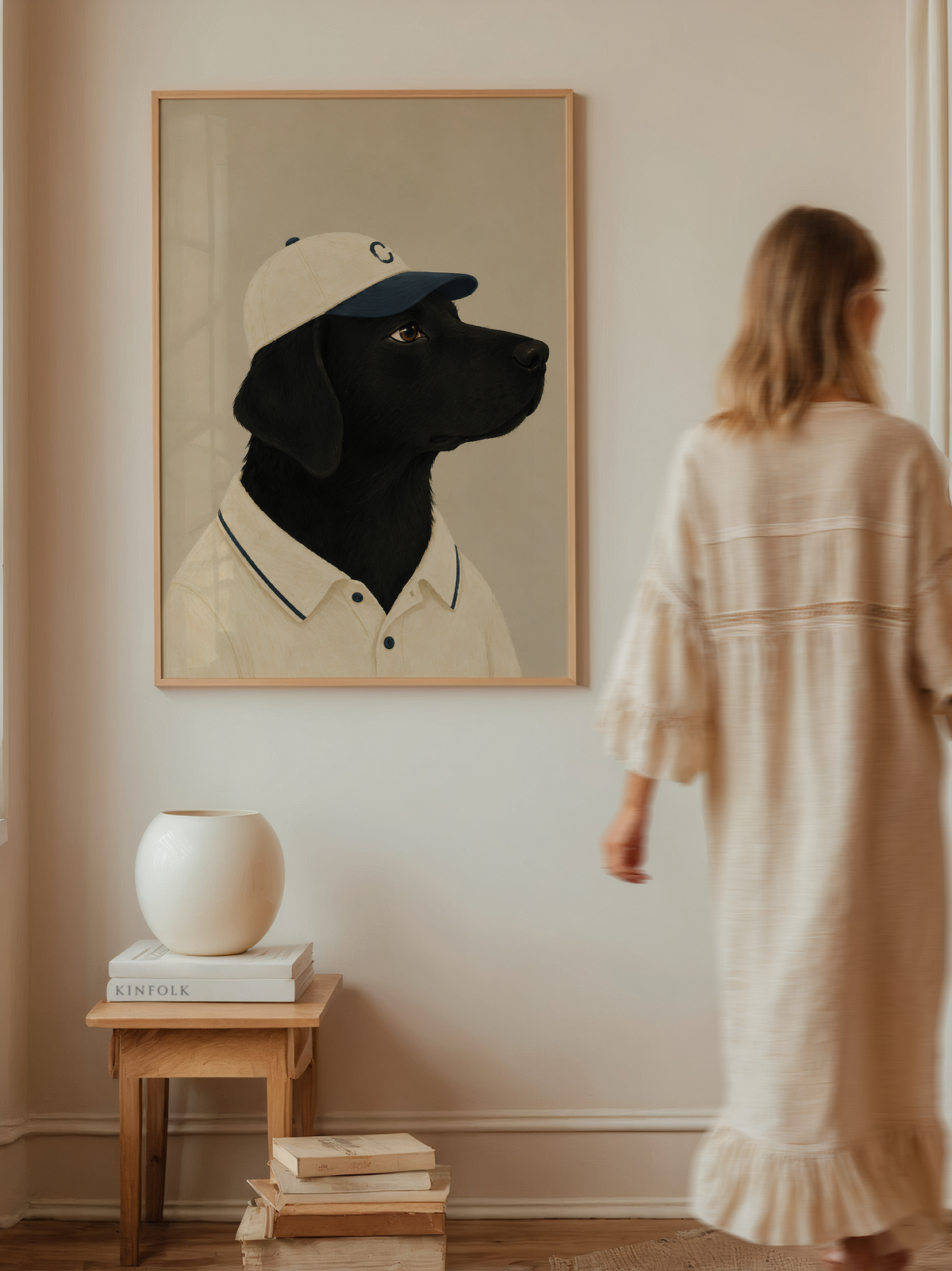 Labrador Baseball Wall Art Poster