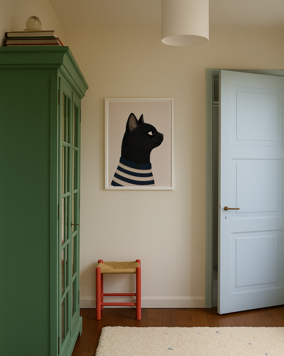 Black Cat Wall Art Poster