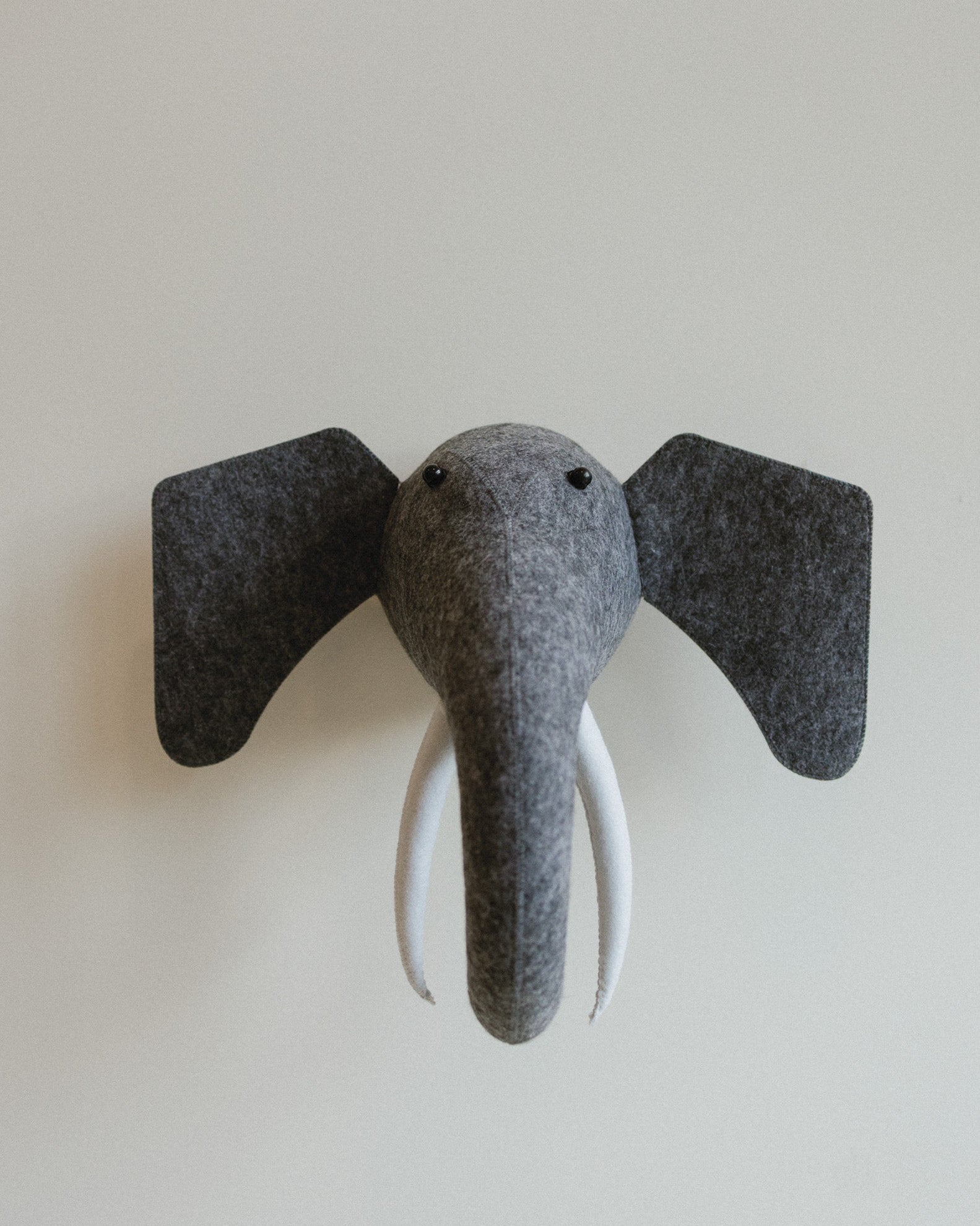 Eddie the Elephant – Felt Animal Wall Mount