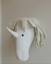 Luna the Unicorn – Felt Animal Wall Mount
