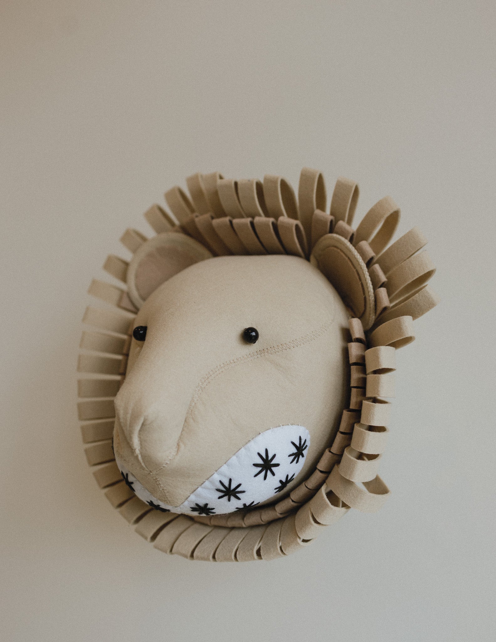 Leo the Lion – Felt Animal Wall Mount