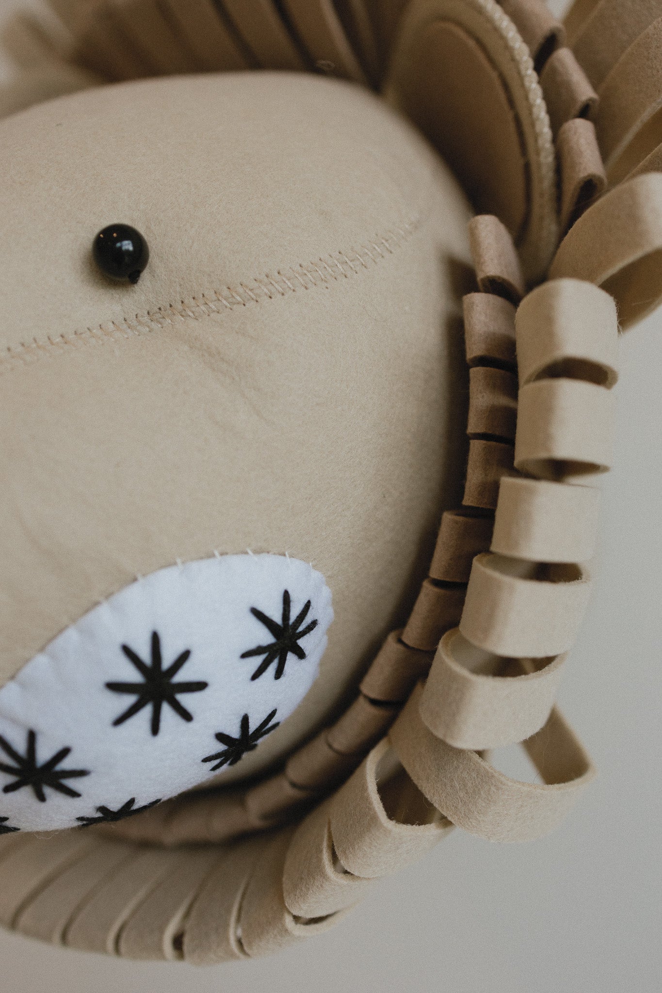 Leo the Lion – Felt Animal Wall Mount