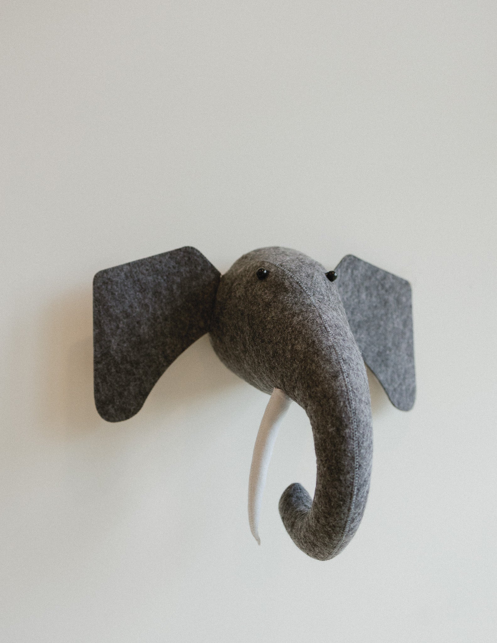 Eddie the Elephant – Felt Animal Wall Mount