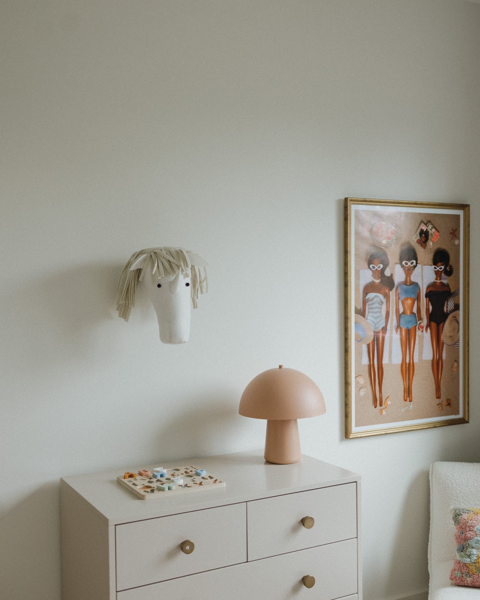 Luna the Unicorn – Felt Animal Wall Mount