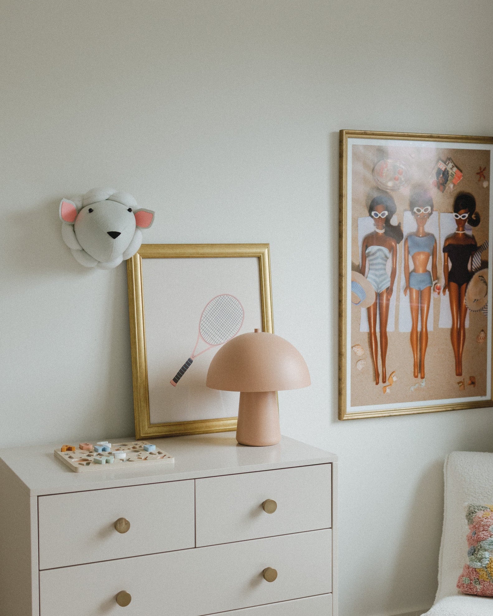 Lolly the Lamb – Felt Animal Wall Mount