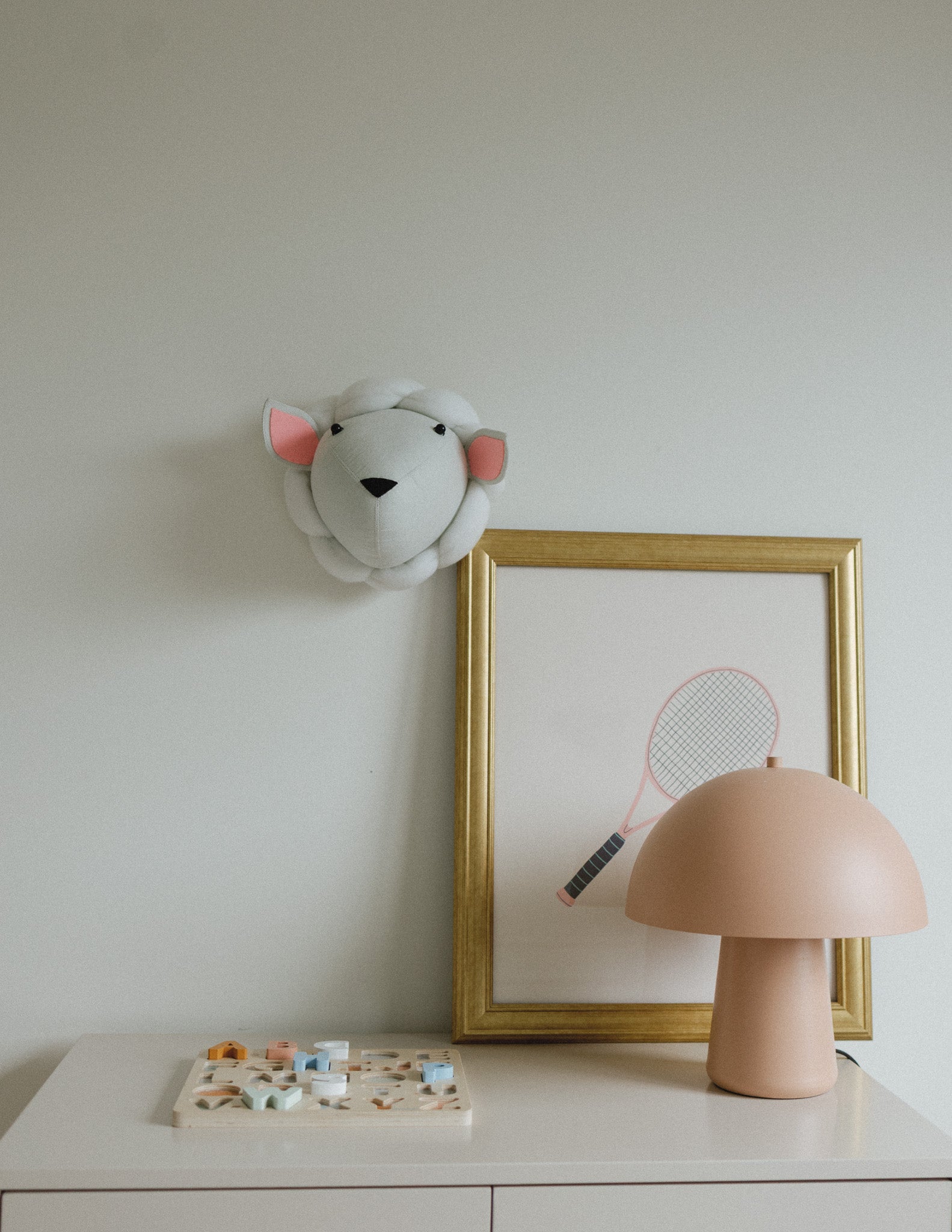 Lolly the Lamb – Felt Animal Wall Mount