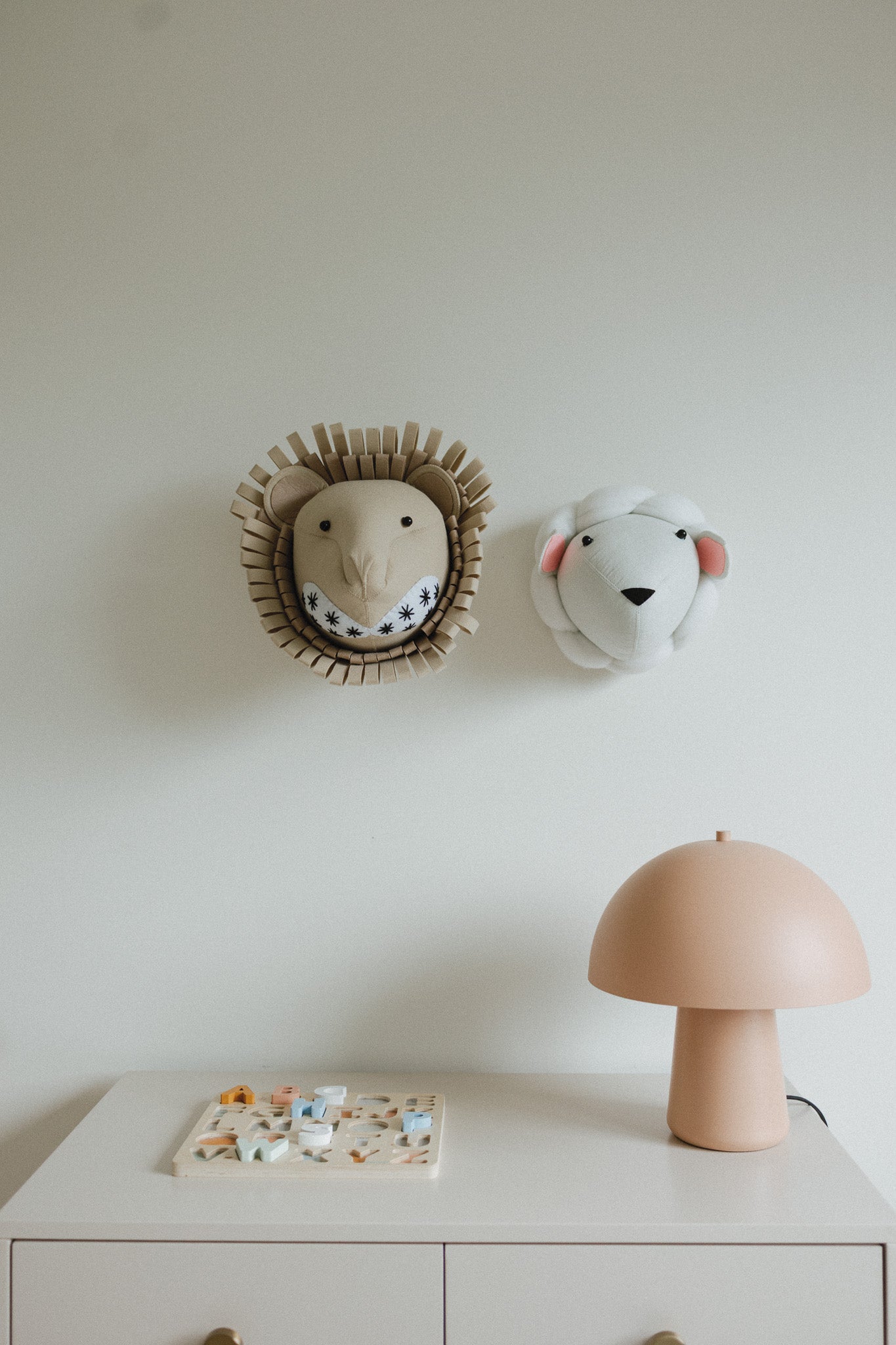 Lolly the Lamb – Felt Animal Wall Mount