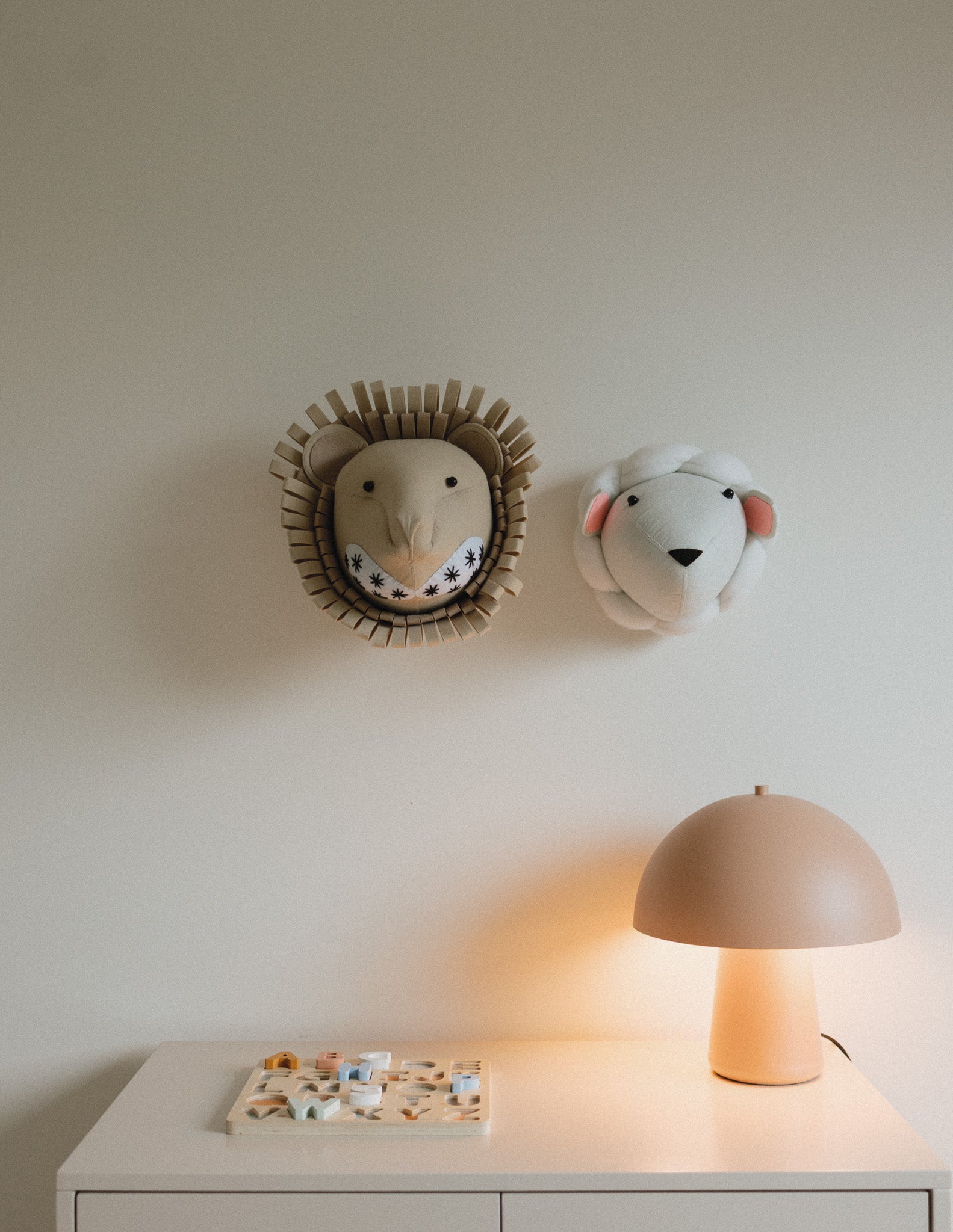 Leo the Lion – Felt Animal Wall Mount