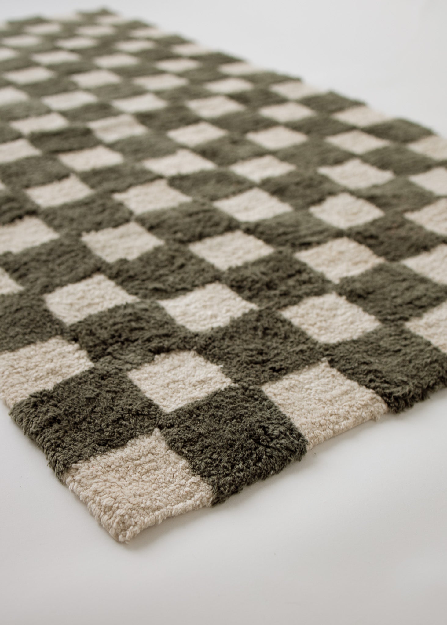 Olive Check Rug