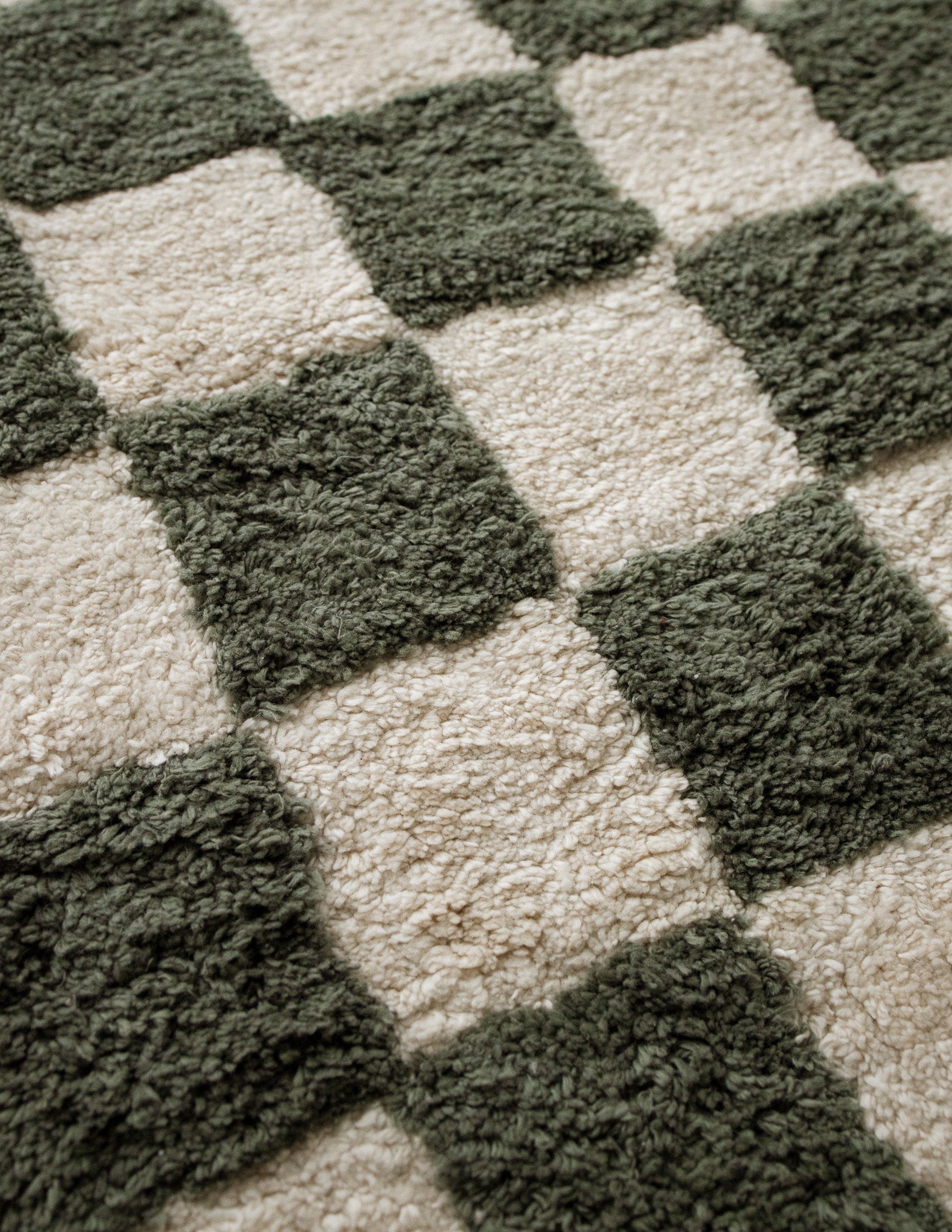 Olive Check Rug