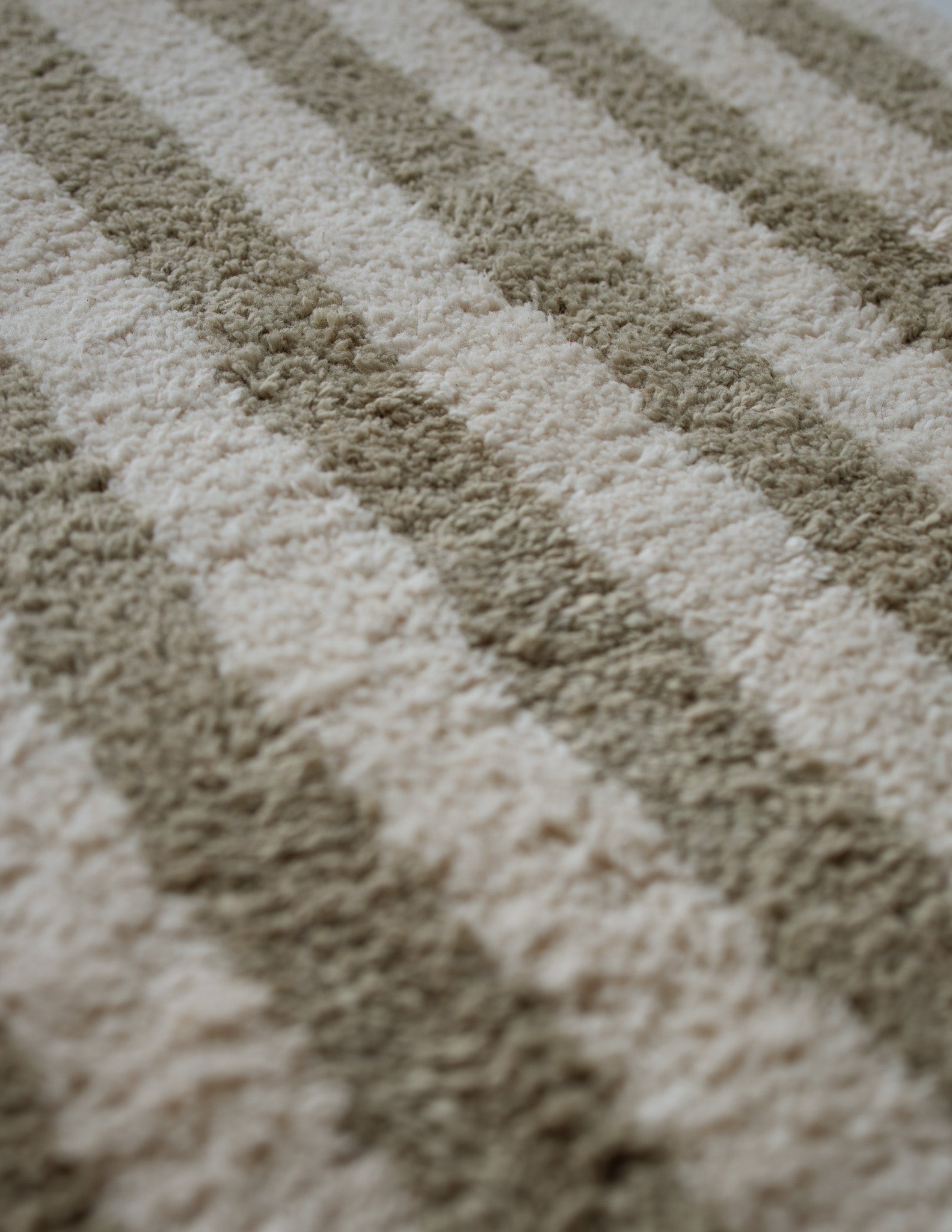 The Olive Stripe Bath Mat
