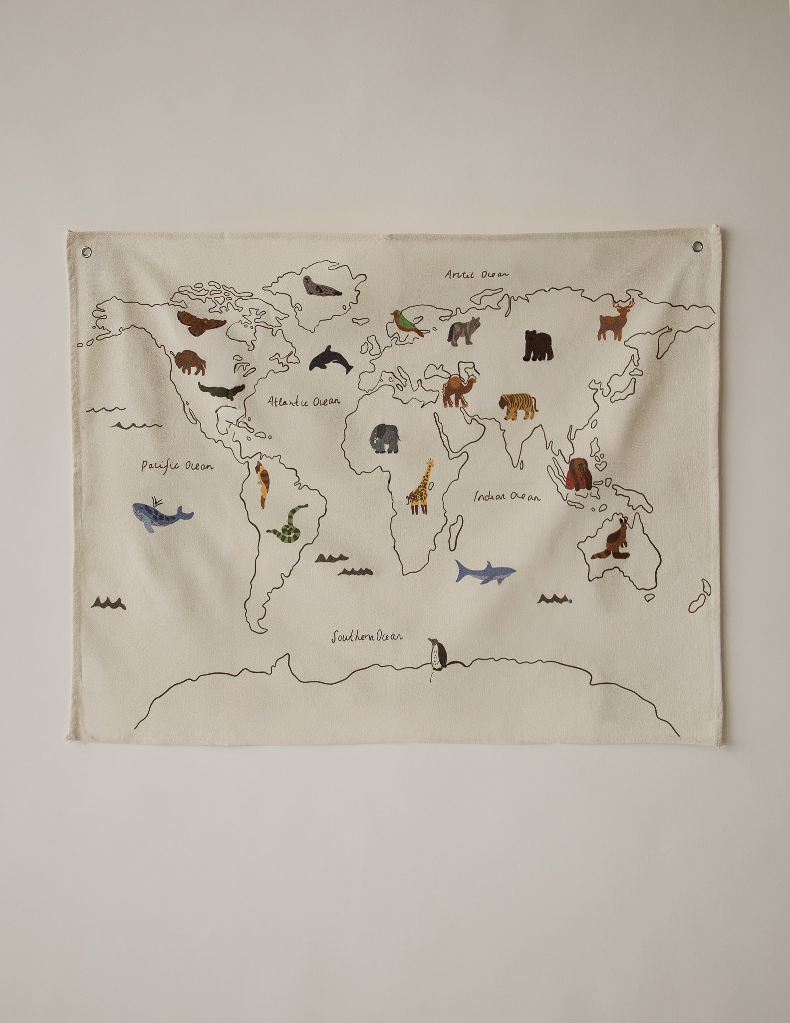 Wild World Canvas Map
