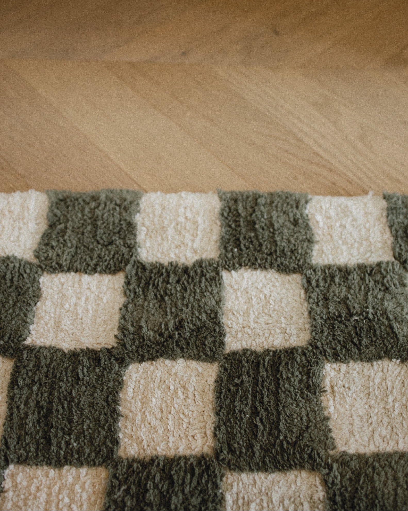 Olive Check Rug