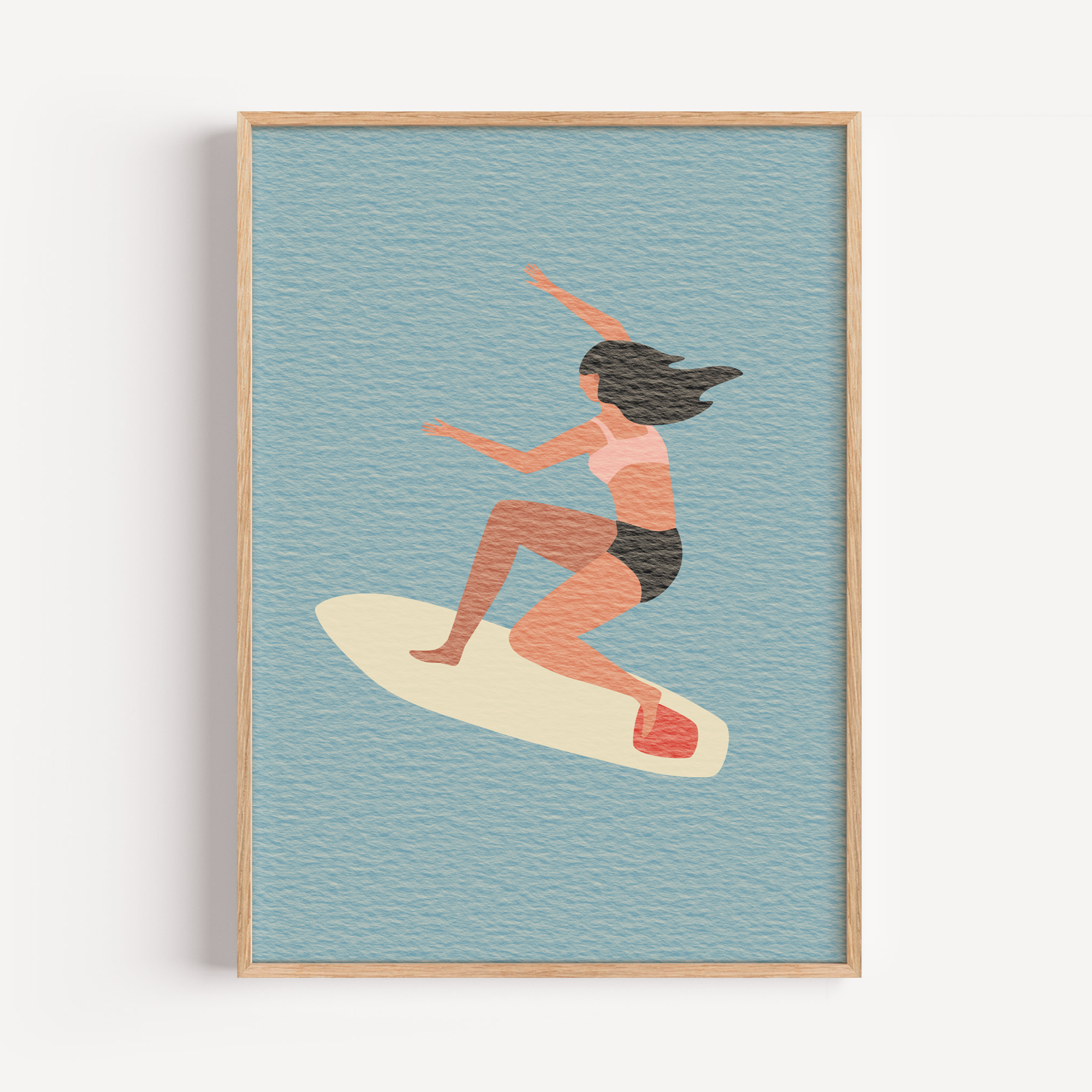 Surfing Girl Poster