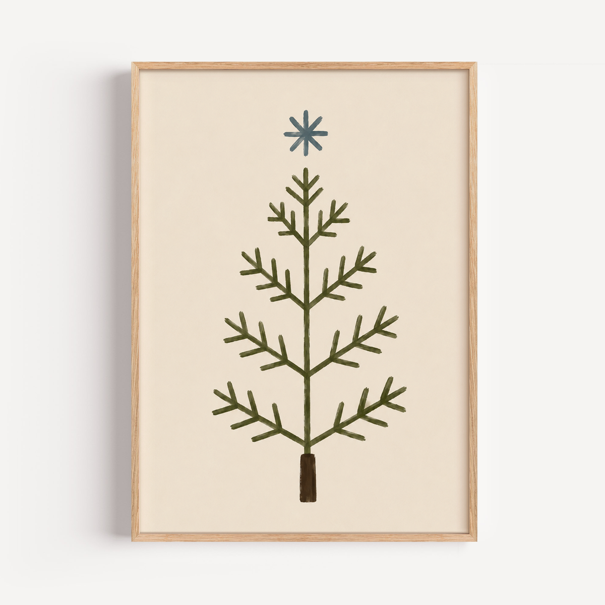 Minimalist Christmas Tree Wall Art Poster
