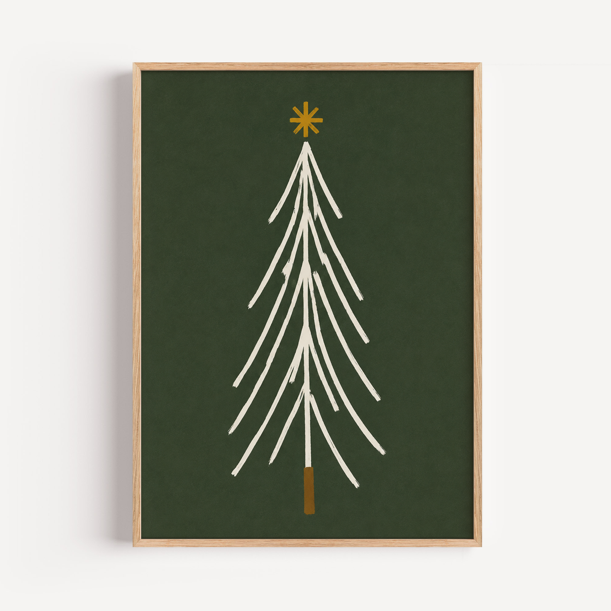 Minimalist Christmas Tree Wall Art Poster