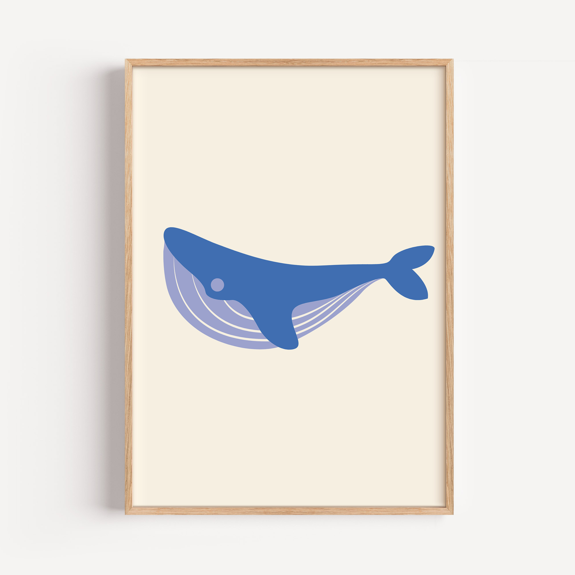 Minimalist Whale Wall Art Poster